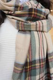 Mackenzie Plaid Blanket Scarf Stone /20=